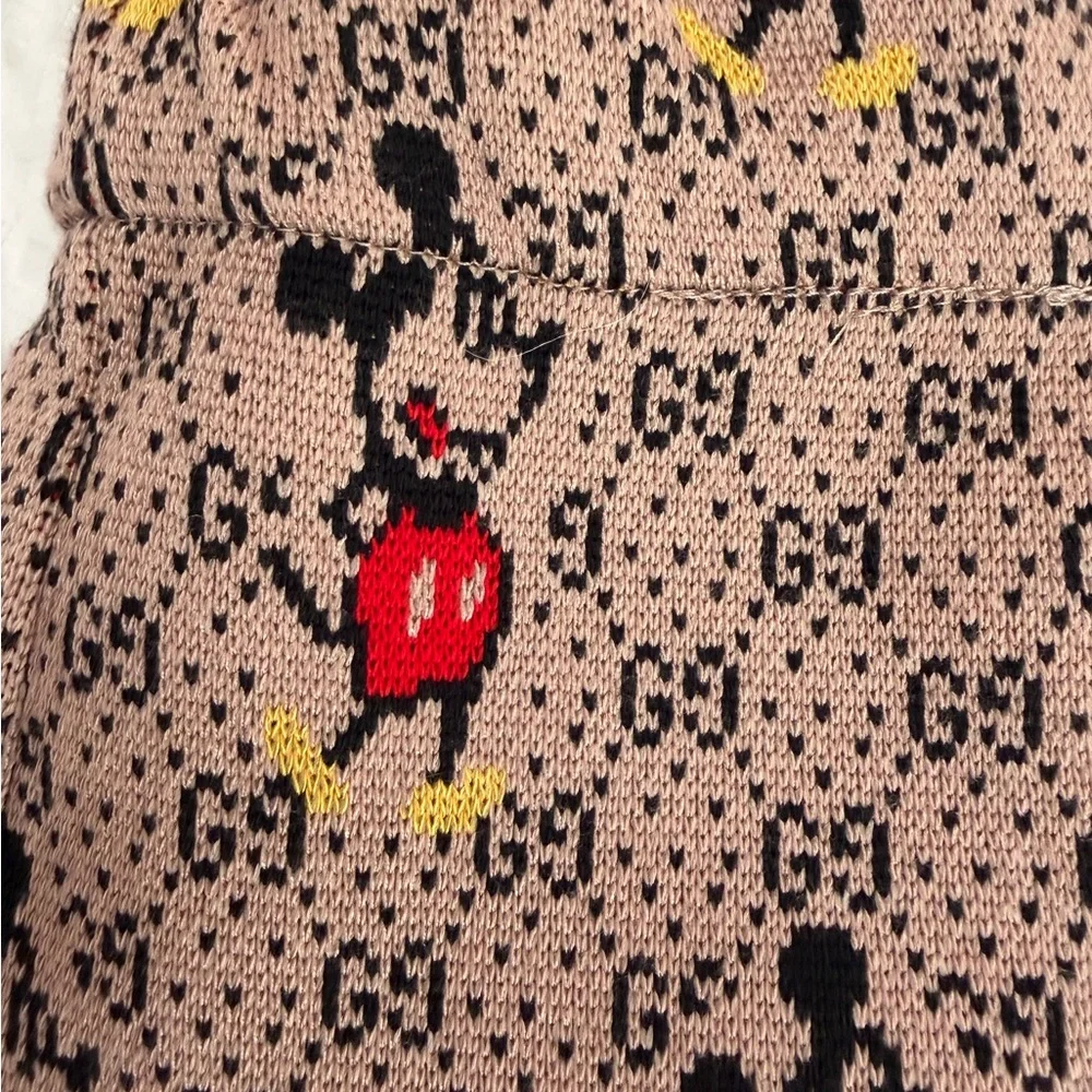 Mickey Mouse Gucci Design Tracker Pants Super Thick Warm Fabric Unmarked! XS/S - Picture 4 of 12